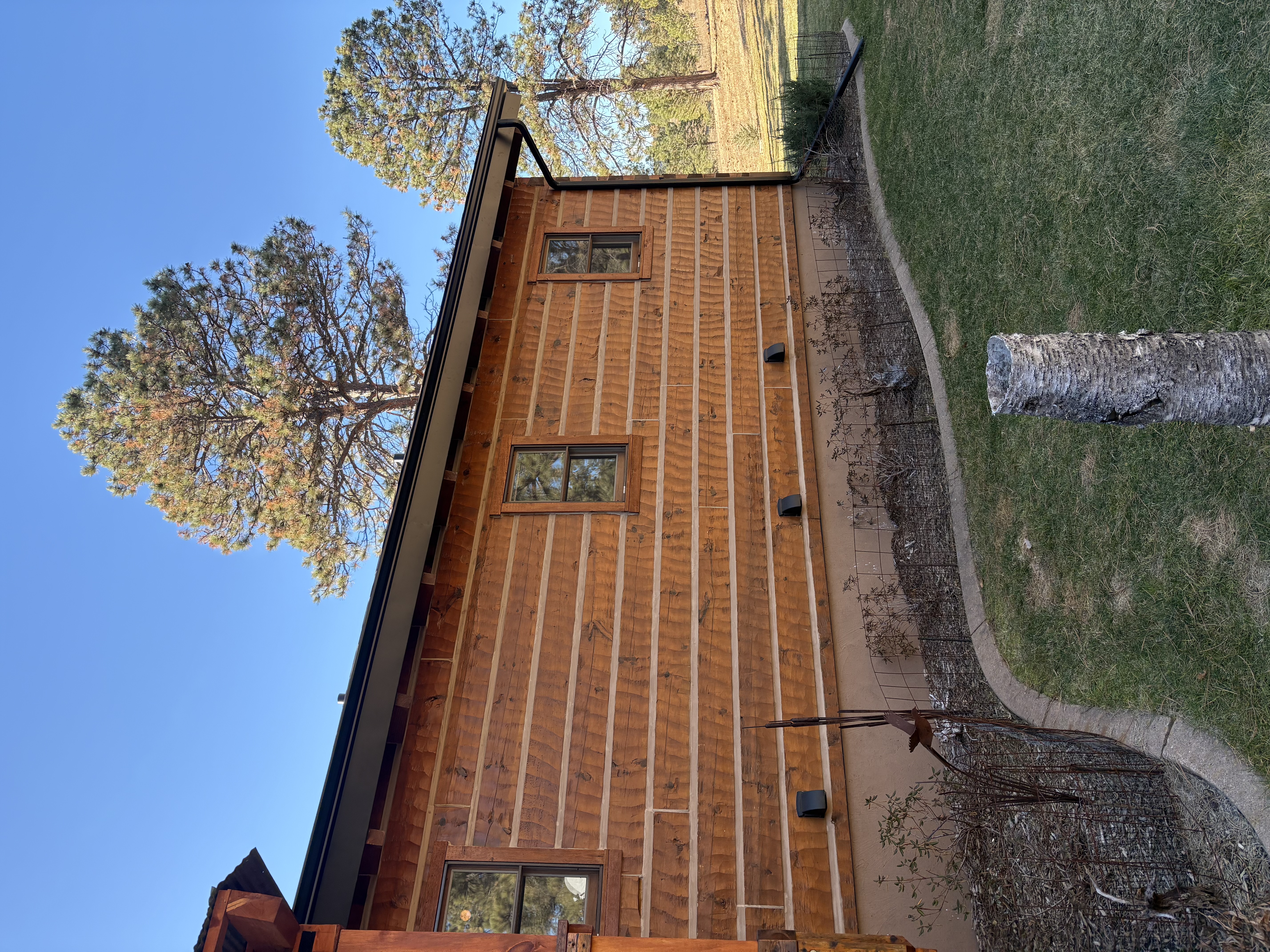 Cabin exterior deck and upper level